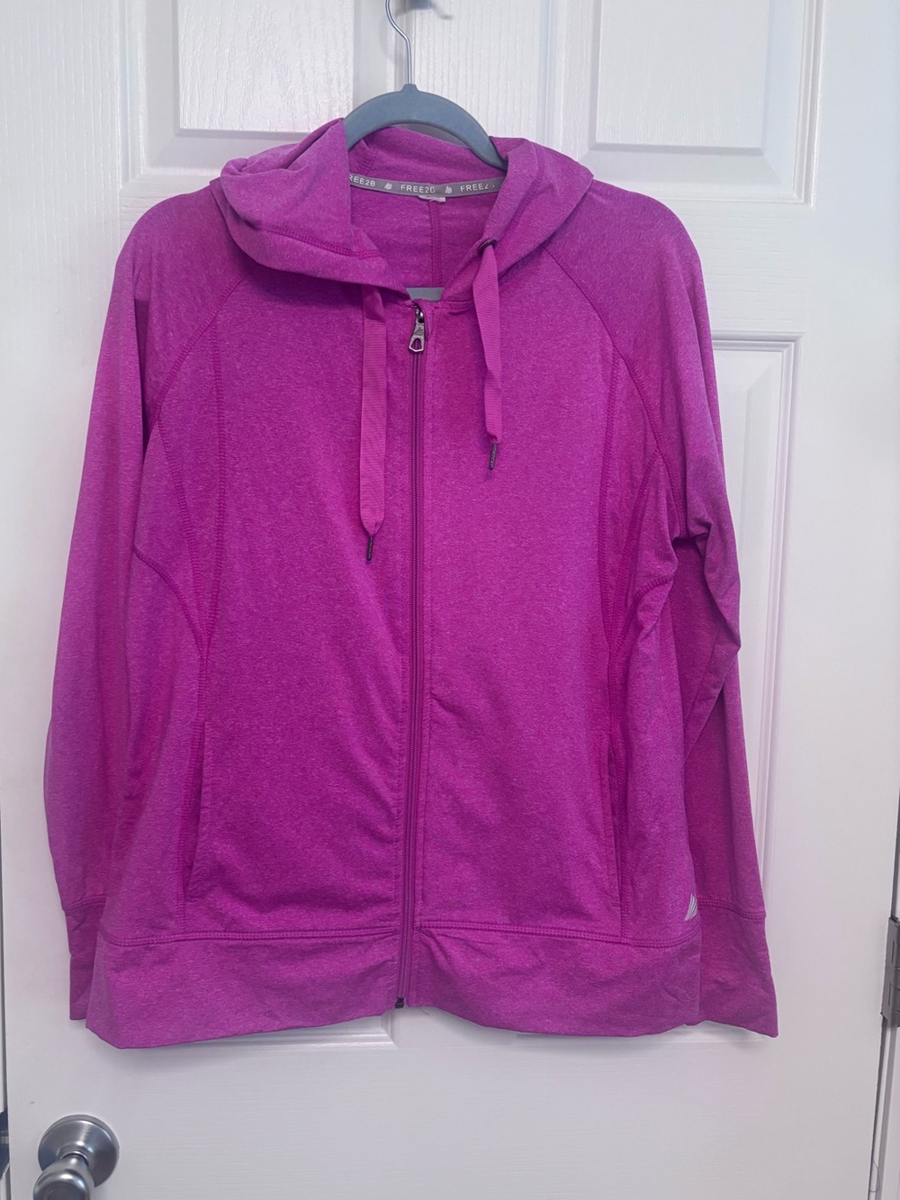 Women's Magenta Full-Zip Hooded Jacket